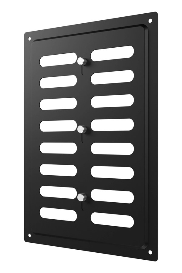 Решетка вентиляционная MER регулируемая 170х240 окрашенная сталь черный ERA