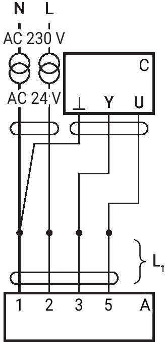 LHQ24A-SR100 — Схема подключения